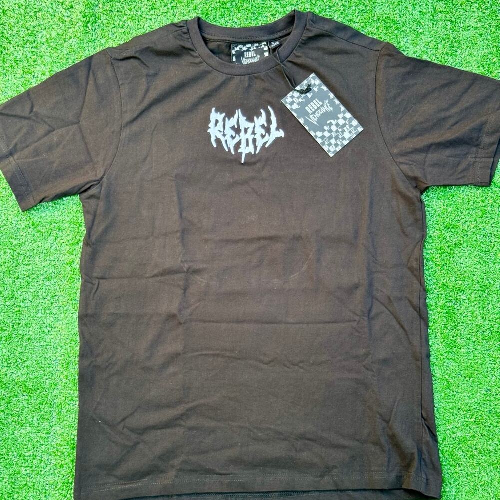 Rebel Vengeance T Shirt Non Dugor Dugo Black Tee New With Tag